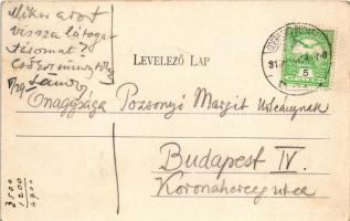 1913 Besztercebánya, Banská Bystrica; Felső Gereb faúsztató, Gereb gyámoszlopai (faúsztatáshoz haszn...