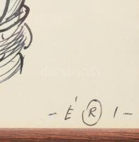 Éri Jenő Tamás (1958-): Mágikus kéz (cím nélkül). Tus, papír, jelzett, üvegezett fakeretben. 22,5x12...