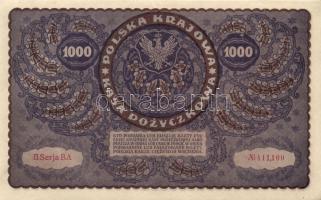 Lengyelország 1919.8.23. 1000M (4x) egymásutáni sorszámmal T:I-,II+