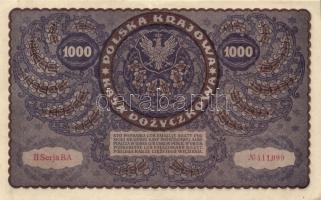 Lengyelország 1919.8.23. 1000M (4x) egymásutáni sorszámmal T:I-,II+