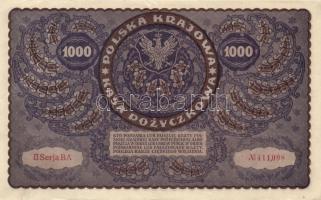 Lengyelország 1919.8.23. 1000M (4x) egymásutáni sorszámmal T:I-,II+