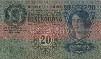 1902-13. 20K (2x), 50K (1x), 1000K (1x) mindegyik román ellenbélyegzővel T:III,IV