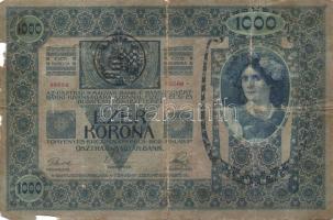 1902-13. 20K (2x), 50K (1x), 1000K (1x) mindegyik román ellenbélyegzővel T:III,IV