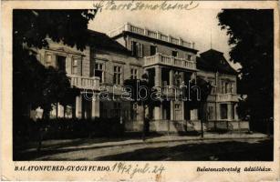 1942 Balatonfüred, Balaton Szövetség üdülőháza (ázott sarok / wet corner)