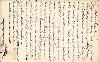 Homonna, Humenné; Gróf Andrássy Sándor kastélya, főkapu. Waller Mór kiadása / castle (ázott sarkak /...