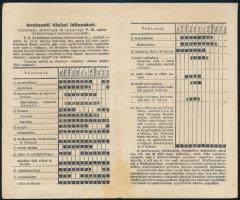 1935 Vadászati tilalmi időszakok 1935. augusztus 16-tól, tájékoztató nyomtatvány, a címlapon az edel...