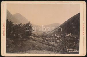 ca 1890 Herkulesfürdő, Erdély. (Baile Herculeane) Peoseneska völgy. Keményhátú kabinetfotó. 16x11 cm