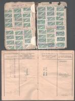 1917-1945 Vegyes régi okmányok: munkásigazolvány, szolgálati cselédkönyv, cserkészigazolvány (hiányo...