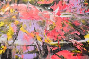 Jelzés nélkül: Színes kavalkád. Vegyes technika, karton. 100x70 cm