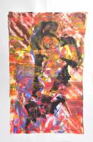 Olvashatatlan jelzéssel: Színes kavalkád. Vegyes technika, karton. 85x54 cm.