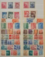 Jugoszlávia gyűjtemény kb 1944-től az 1960-as évekig 10 lapos A4-es berakóban, postatiszta és pecsét...