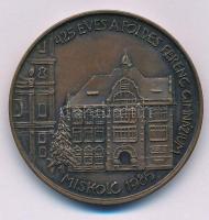 Tóth Júlia (1951-) (?) 1985. "425 éves a Földes Ferenc Gimnázium, Miskolc 1985" kétoldalas bronz emlékérem (42,5mm) T:AU