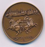 Lapis András (1942-) 1986. "MÉE XVI. Vándorgyűlése Buda visszafoglalásának 300. évfordulóján / BVDA 1686" kétoldalas bronz emlékérem (42,5mm) T:AU Adamo BP17