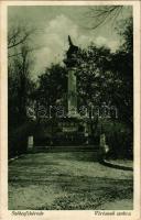 1927 Székesfehérvár, Vértanúk szobra + "Országos Kiállítás és Vásár Székesfehérvár 1927. aug. 13-tól 28-ig" So. Stpl. (fl)