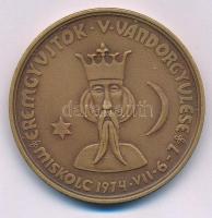 Varga Miklós (1928-2018) 1974. "MÉE V. Vándorgyűlése - Miskolc / Diósgyőr" kétoldalas bronz emlékérem (42,5mm) T:AU Adamo MC1