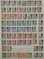 NDK tétel, több helyen postatiszta és pecsételt párhuzamos anyag 24 lapos A4 berakóban, kb az 1950-es évektől 1988-ig