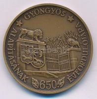 Bognár György (1944-) 1984. "Gyöngyös alapításának 650. évfordulója / MÉE XIV. Vándorgyűlése Gyöngyös" kétoldalas bronz emlékérem T:AU Adamo GS2