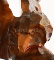 Turul szobor fiókával, faragott fa, festett, lakkozott 40 cm