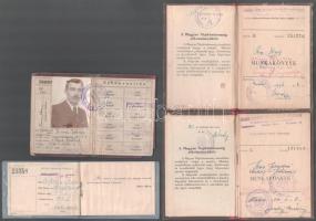 cca 1950-1970 Vegyes okmány tétel: MDP Falujáró igazolvány, Felszabadulási Jubileumi Emlékérem kitün...