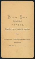 cca 1870-1880 Úr portréja, vizitkártya Pollák Soma váci műterméből, kis sérüléssel, 10,5x6 cm (Ritka...
