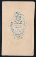 cca 1865 Két elegáns hölgy portréja, vizitkártya Lojanek János nagyváradi (Oradea) műterméből, kis s...