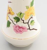 Hollóházi virágos padlóváza. Kézzel festett, jelzett, hibátlan 42 cm