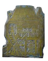 Tavaszy Noémi (1927-2018): 9 db fém nyomódúc-klisé, szlovákiai-felvidéki témában (Lőcse, Szepesvár, Árva vára). Jelzett a dúcon. Mindegyik Tavaszy Noémi által feliratozott papír csomagolásban. 5x8 és 9x12 cm közötti méretekben.