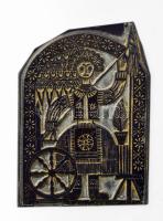 Tavaszy Noémi (1927-2018): 9 db fém nyomódúc-klisé, szlovákiai-felvidéki témában (Lőcse, Szepesvár, ...