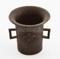 Antik vas mozsár, m: 10,5 cm