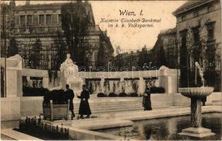 1912 Wien, Vienna, Bécs I. Kaiserin Elisabeth Denkmal im k.k. Volksgarten / Sissi statue (EB)