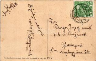 1912 Wien, Vienna, Bécs I. Kaiserin Elisabeth Denkmal im k.k. Volksgarten / Sissi statue (EB)