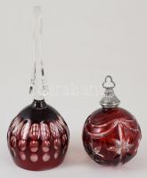 Kristály boros pohár és karácsonyfadísz készlet, eredeti díszdobozban