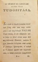 [Haller, Albrecht von (1708-1777)]: Haller Albertnek a Szent Írásban lévő igazságokról írott levelei...