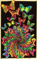 1974 Butterflies are free, velva print, plüsshatású poszter. Jelzett a plakáton. Kissé sérült. Feltekerve. 88x58 cm