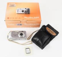 2 db Canon power shot A410 3,2mp digitális kamera tokkal, memóriakártyával, eredeti dobozában, tartozékok nélkül