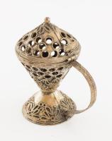 Jemeni sétáló füstölő. Fémötvözet, Jemen, 20. sz. eleső harmada, ötvösmunka, m: 11 cm