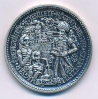 Garamkeszi János (1936-) 1984. "MÉE Nógrád-megye 1552-1984 / Szondy György - Drégely vára hős kapitánya 1552" kétoldalas, ezüstpatinázott bronz emlékérem (42,5mm) T:AU Adamo ST5