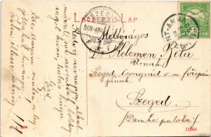 1908 Újszentanna, Új-Szt.-Anna, Szentanna, Santana; Ferenc József tér. W.L. 2985. A képeslap címzett...