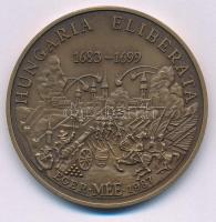 Bognár György (1944-) 1987. "Hungaria Eliberata 1683-1699 - Eger MÉE 1987" kétoldalas bronz emlékérem (42,5mm) T:AU Adamo EG3