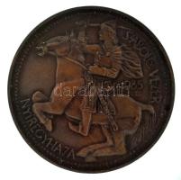 Tóth Sándor (1933-2019) 1985. "Szabolcs vezér - Nyíregyháza" kétoldalas patinázott bronz e...