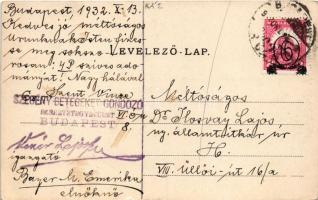 Siófok, Balaton, Központi szálloda és vendéglő, részletek. Divald Károly 209. sz. (kis szakadás / sm...