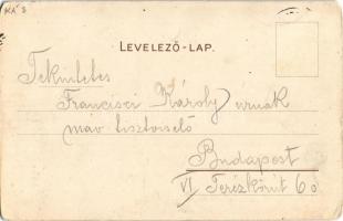 1906 Siófok, kikötő. Bruchsteiner és Fia Műintézet litho (EM)