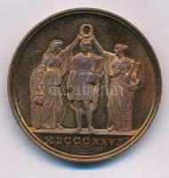 Német Államok / Szászország 1826. "Johann Wolfgang von Goethe" kétoldalas bronz emlékérem....