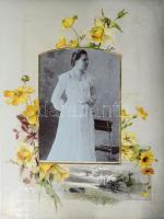 cca 1900-1910 Régi fotóalbum összesen 17 db keményhátú fotóval (vizitkártyák, kabinetfotók), többség...
