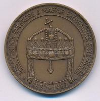 Kelemen Kristóf (1922-2001) 1987. "MÉE / Erzsébet királyné születésének emlékére" kétoldalas bronz emlékérem (42,5mm) T:AU Adamo BP22