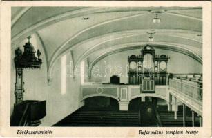 1944 Törökszentmiklós, Református templom, belső (EK)