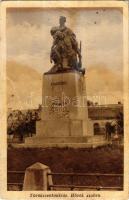 1944 Törökszentmiklós, Hősök szobra, emlékmű, Spitz Rudolf üzlete. Szabó Lajosné kiadása (fl)