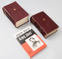 Arany János művei, 2 kötet: Arany János összes prózai művei és műfordításai. Bp., é.n., Franklin-Társulat, 2211 p. . + Arany János összes költői művei. Bp., é.n., Franklin-Társulat, 1768 p. Kiadói aranyozott egészbőr kötésben, bibliapapíron. kis kopással + Így élt Arany János