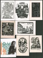 Klf. alkotók (Bordás Ferenc, Tempinszky István, Feszt László, Perei Zoltán stb.): 20 db ex libris és...