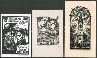 Klf. alkotók (Bordás Ferenc, Tempinszky István, Feszt László, Perei Zoltán stb.): 20 db ex libris és...